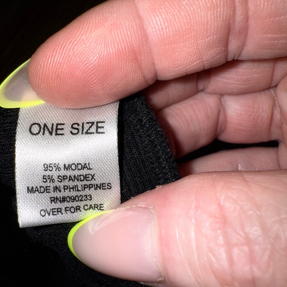 Nine West Black Shimmer Infinity Scarf with Metal Ring Detail - Picture 11 of 11